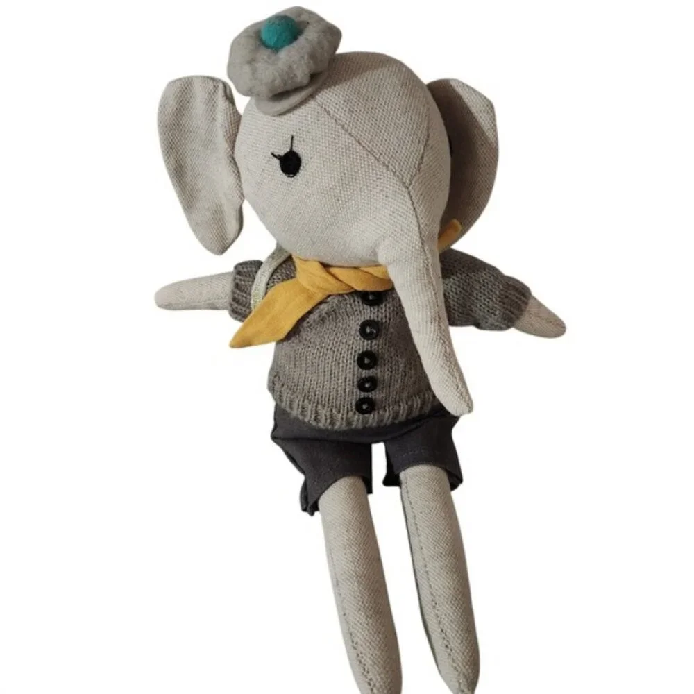 Wanderlust anthropologie Plush Elephant Stuffed Animal Cute‎ Character w